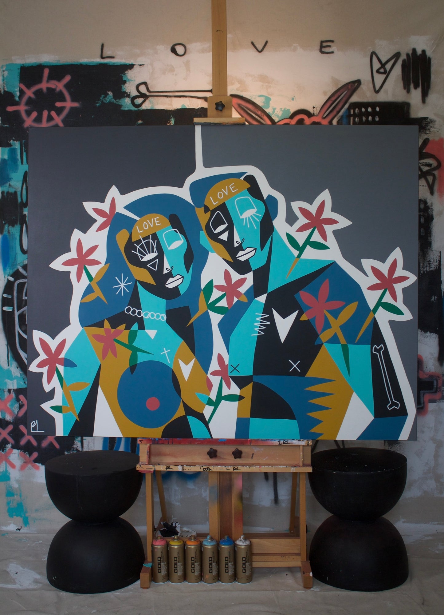 “Full bloom” 48x60 original acrylic painting on canvas
