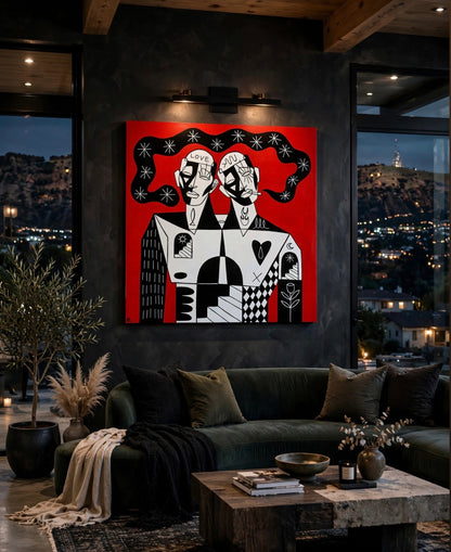 “Paths of perception” 48x48 original acrylic on canvas