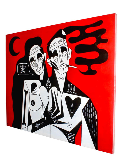 “Hopeful romantic“ 48x60 acrylic on canvas