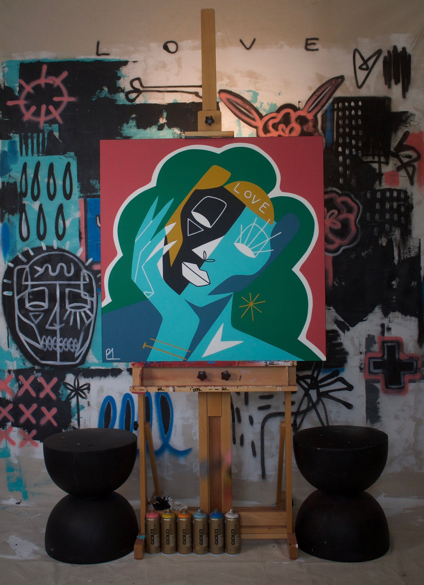 “The look” 36x36 original acrylic painting on canvas