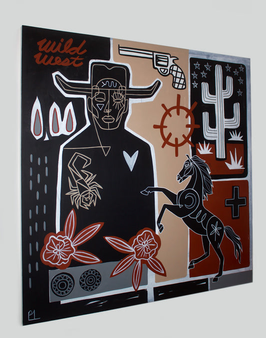 “Wild West” 60x60 original acrylic on canvas
